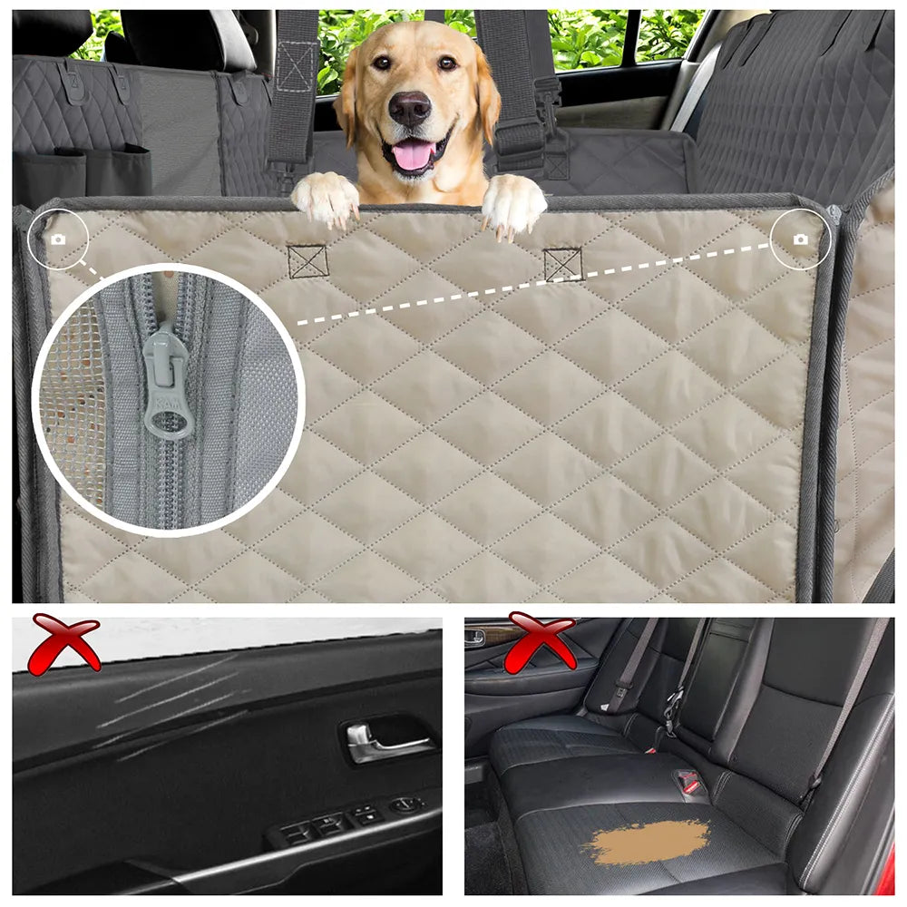 PETRAVEL Dog Car Seat Cover Waterproof Pet Travel Dog Carrier Hammock