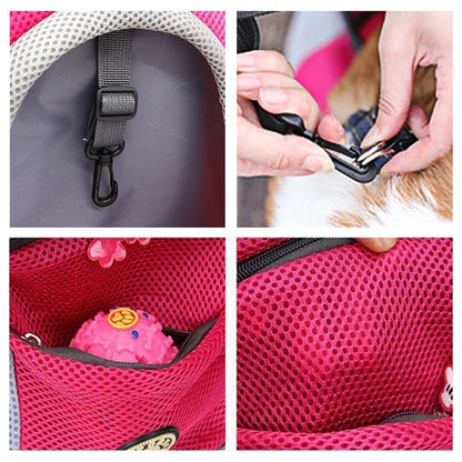 Pet Dog Carrier Bag Carrier For Dogs Backpack Out Double Shoulder