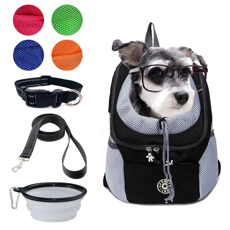 Pet Dog Carrier Bag Carrier For Dogs Backpack Out Double Shoulder